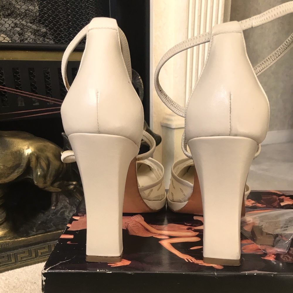 Bisou-Bisou, Bette Napa-Kid/Lips, Mesh/Cream, Size 10 - Picture 5 of 7